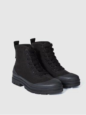 Everlane The Canvas Utility Boot - Black - 9